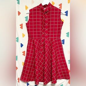Vintage Grid Mini Dress